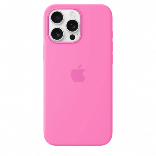 Чехол-накладка (силиконовый) для iPhone 16 Pro Max Silicone Case High Copy with MagSafe & Button Peony
