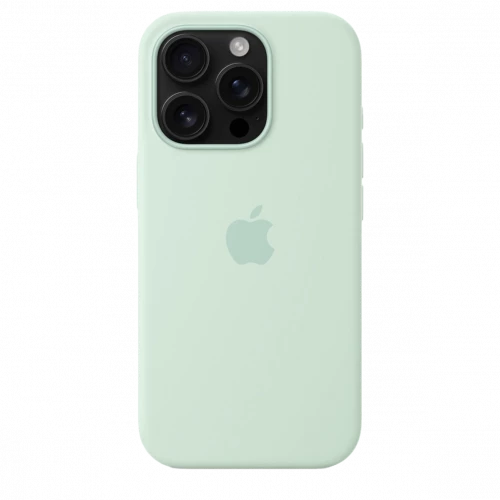 Чехол-накладка (силиконовый) для iPhone 16 Pro Silicone Case High Copy with MagSafe & Button Aquamarine