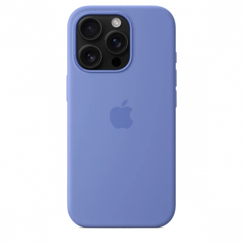 Чехол-накладка (силиконовый) для iPhone 16 Pro Silicone Case High Copy with MagSafe & Button Periwinkle