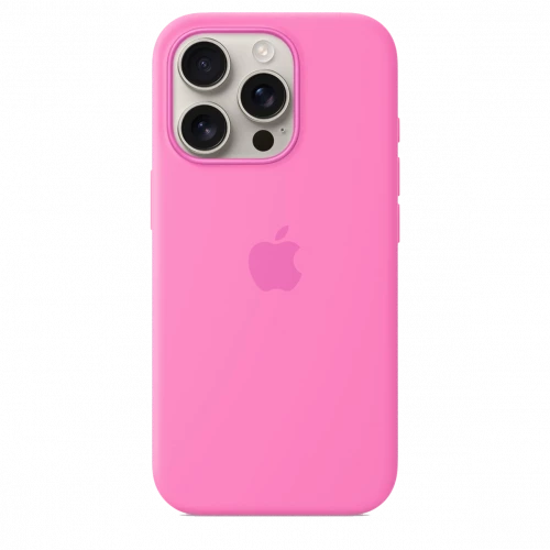 Чехол-накладка (силиконовый) для iPhone 16 Pro Silicone Case High Copy with MagSafe & Button Peony