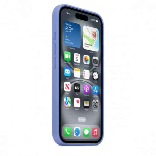 Чехол-накладка (силиконовый) для iPhone 16 Silicone Case High Copy with MagSafe & Button Periwinkle