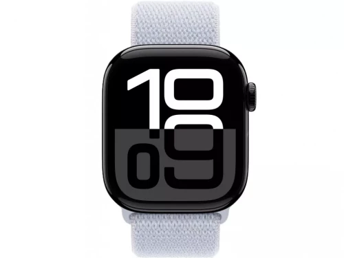 Apple Watch Series 10 GPS 42mm Jet Black Aluminum Case w. Blue Cloud Sp loop (MWWX3+MXKX3)