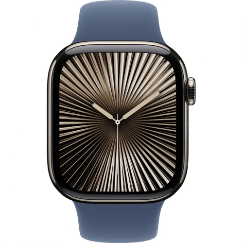 Apple Watch Series 10 GPS + Cellular 42mm Natural Titanium Case w. Denim Sp Band M/L (MX0J3+MXLF3)