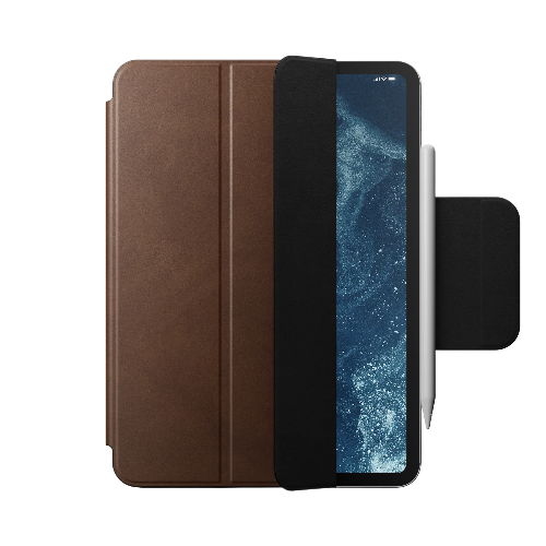 Чехол-книжка (кожаный) Apple iPad Pro 11" M4 NOMAD Leather Folio Brown