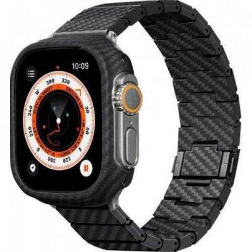 Ремешок Watch 49/45/44mm Pitaka Carbon Fiber Watch Band Modern Black/Grey (AWB2307)