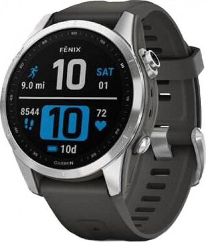 Garmin Fenix 7S Silver with Graphite Band (010-02539-00/01)