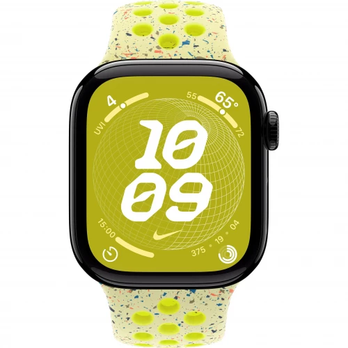 Apple Watch Series 10 GPS 42mm Jet Black Aluminum Case w. Volt Splash Nike Sport Band S/M (MWWX3+MXU53)