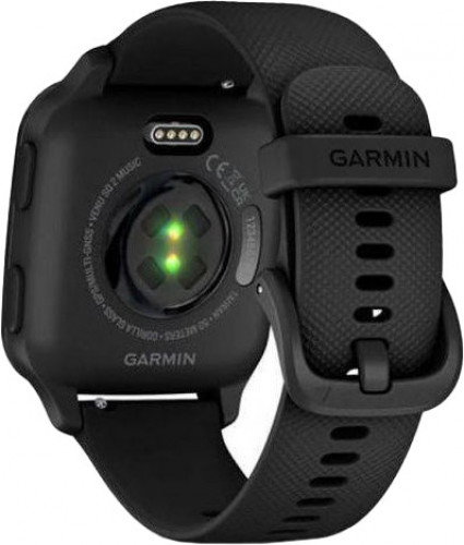 Garmin Venu Sq 2 – Music Edition Slate Aluminum Bezel with Black Case and Silicone Band (010-02700-00/10/80)