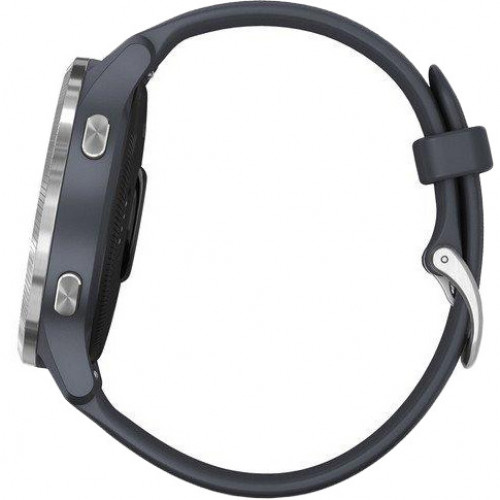 Garmin Venu Silver Stainless Steel Bezel w. Granite Blue and Silicone B. (010-02173-01/03)