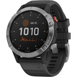 Garmin Fenix 6 Solar Silver with black band (010-02410-00)