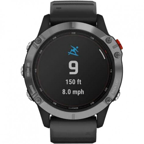Garmin Fenix 6 Solar Silver with black band (010-02410-00)