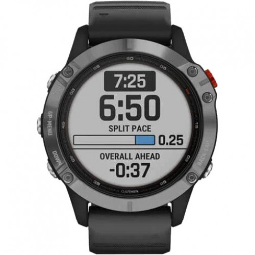 Garmin Fenix 6 Solar Silver with black band (010-02410-00)