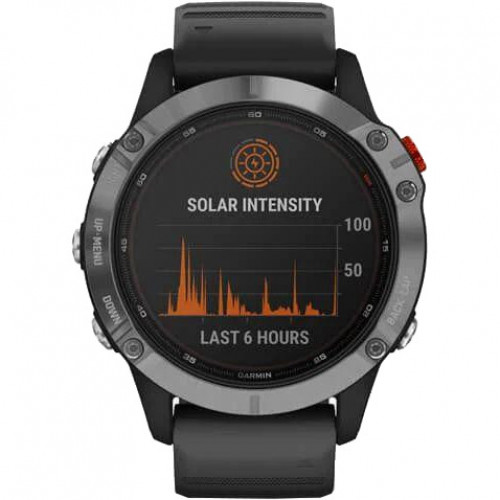 Garmin Fenix 6 Solar Silver with black band (010-02410-00)