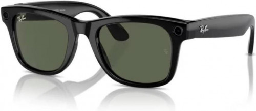 Ray-Ban Meta Wayfarer Large - Shiny Black / G-15 Green (RW4008 601/71 53-22)
