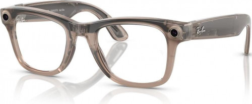 Ray-Ban Meta Wayfarer Large - Clear / Watermelon Red Transitions (RW4008 6705P5 53-22)