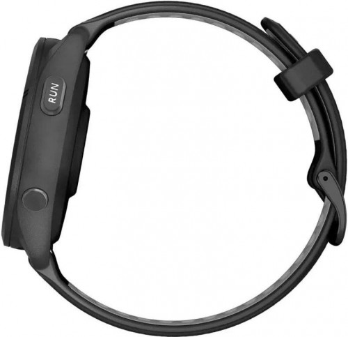 Garmin Forerunner 265 Black Bezel and Case w. Black/Powder Gray Silicone Band (010-02810-00/10/50)