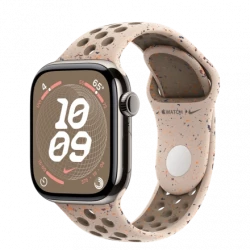 Apple Watch Series 10 GPS + Cellular 42mm Natural Titanium Case w. Desert Stone Nike Sp Band M/L (MX0J3+MYJT3)