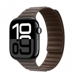 Apple Watch Series 10 GPS 46mm Jet Black Aluminum w. Dark Taupe Magnetic Link M/L (MWX13+MXWX3)