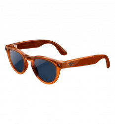 Ray-Ban Meta Headliner Shiny Caramel Frame Clear/Sapphire Transitions (RW4009 6706MF 50-23)