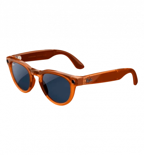 Ray-Ban Meta Headliner Shiny Caramel Frame Clear/Sapphire Transitions (RW4009 6706MF 50-23)
