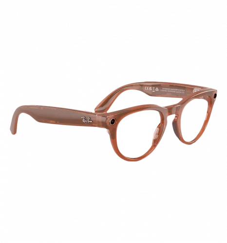 Ray-Ban Meta Headliner Shiny Caramel Frame Clear/Sapphire Transitions (RW4009 6706MF 50-23)