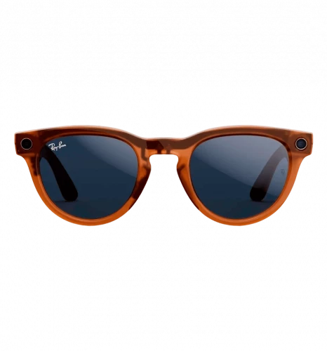 Ray-Ban Meta Headliner Shiny Caramel Frame Clear/Sapphire Transitions (RW4009 6706MF 50-23)