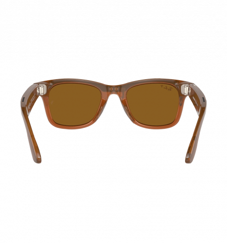 Ray-Ban Meta Wayfarer Large - Shiny Caramel/Polarized Brown (RW4008 670683 53-22)