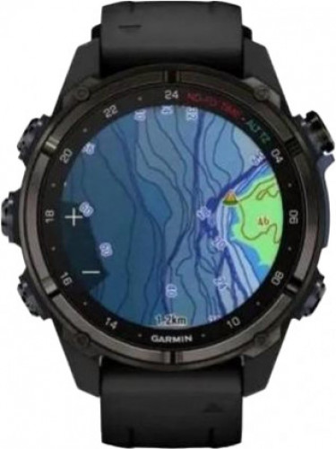 Garmin Descent Mk3i – 43 mm Carbon Gray DLC Titanium w. Black Silicone Band (010-02753-10/11)
