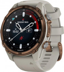 Garmin Descent Mk3i – 43 mm Bronze PVD Titanium with French Gray Silicone Band (010-02753-13/14)