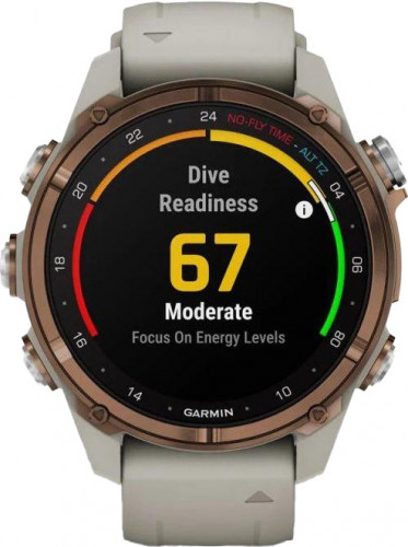 Garmin Descent Mk3i – 43 mm Bronze PVD Titanium with French Gray Silicone Band (010-02753-13/14)