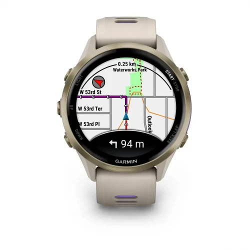 Garmin Forerunner 970 Soft Gold Titanium w. French Gray C. and French Gray/T. Indigo Band (010-02969-02/12)