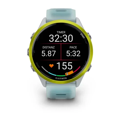 Garmin Forerunner 570 47mm Amp Yellow Aluminum w. Translucent Whitestone/Turquoise Band (010-02971-01)