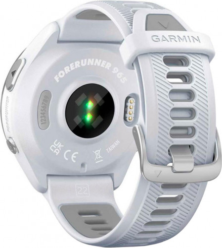 Garmin Forerunner 965 Titanium Bezel w. Whiteston Case and Whiteston/Powder Gray S. Band (010-02809-01/11)