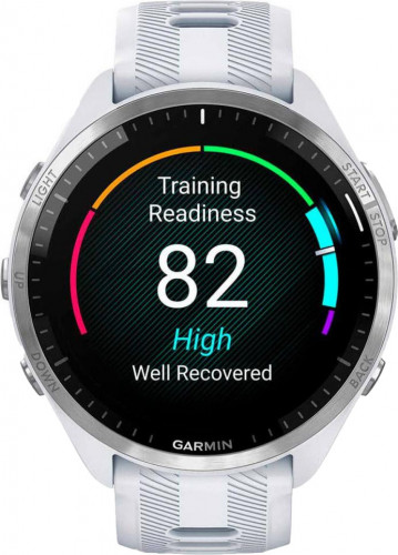 Garmin Forerunner 965 Titanium Bezel w. Whiteston Case and Whiteston/Powder Gray S. Band (010-02809-01/11)