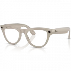 Ray-Ban Meta Skyler Standard - Shiny Chalky Gray / Clear Sapphire Transition (RW4010 6700MF 52-20)