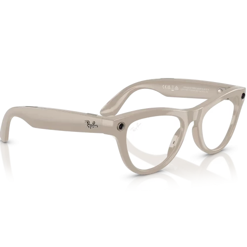 Ray-Ban Meta Skyler Standard - Shiny Chalky Gray / Clear Sapphire Transition (RW4010 6700MF 52-20)