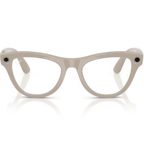 Ray-Ban Meta Skyler Standard - Shiny Chalky Gray / Clear Sapphire Transition (RW4010 6700MF 52-20)