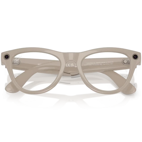 Ray-Ban Meta Skyler Standard - Shiny Chalky Gray / Clear Sapphire Transition (RW4010 6700MF 52-20)