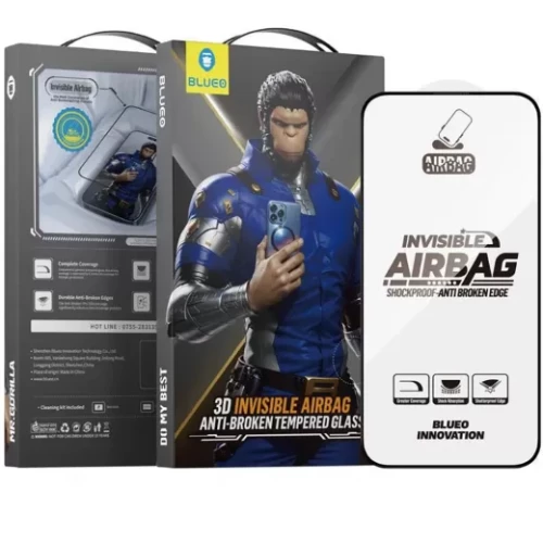 Захисне скло Apple iPhone 16 Pro Blueo 3D Invisible Airbag Anti-broken Black (NPB35)