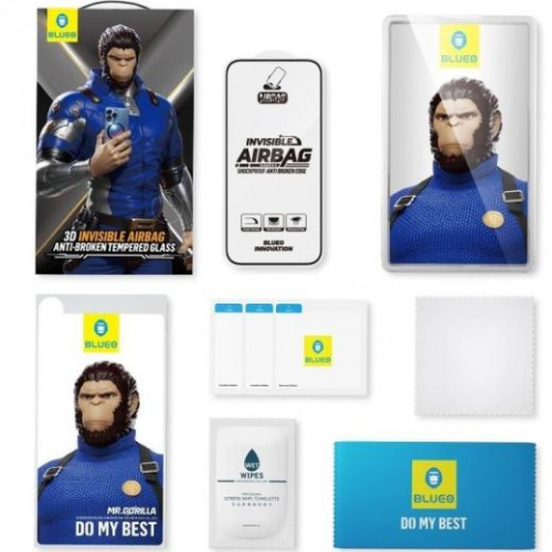 Захисне скло Apple iPhone 16 Pro Blueo 3D Invisible Airbag Anti-broken Black (NPB35)