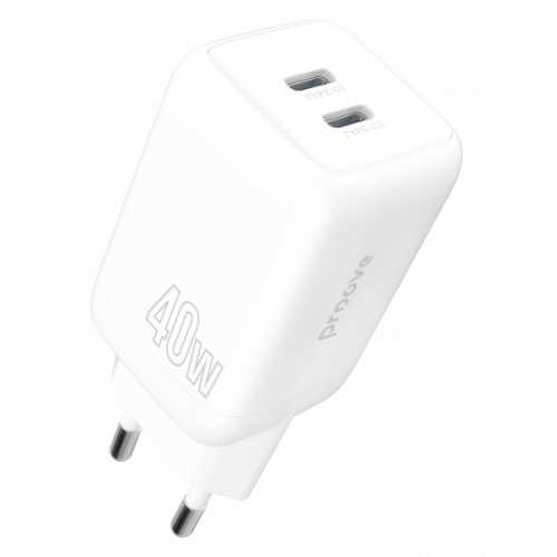 Proove Silicone Power 40W Type-C + Type-C White (WCSP4020002)