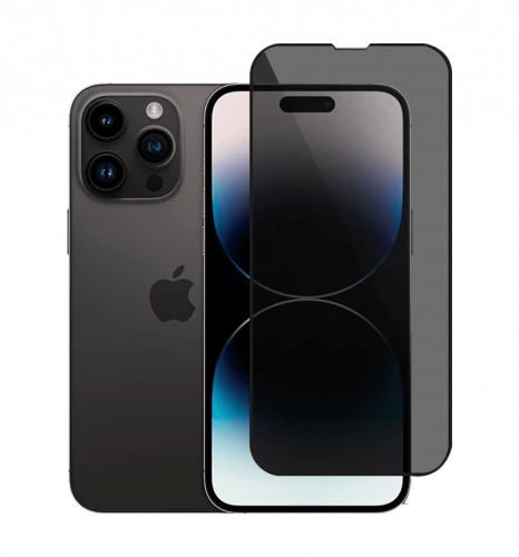 Захисне скло Apple iPhone 14 Pro Monblan 2.5D Anti Static 0.26mm Pravent Peeping Black
