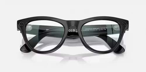 Ray-Ban Meta Skyler Standard - Shiny Black / Clear (RW4010 601/SB 52-20)