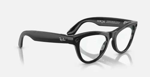 Ray-Ban Meta Skyler Standard - Shiny Black / Clear (RW4010 601/SB 52-20)
