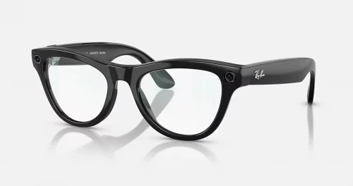 Ray-Ban Meta Skyler Standard - Shiny Black / Clear (RW4010 601/SB 52-20)