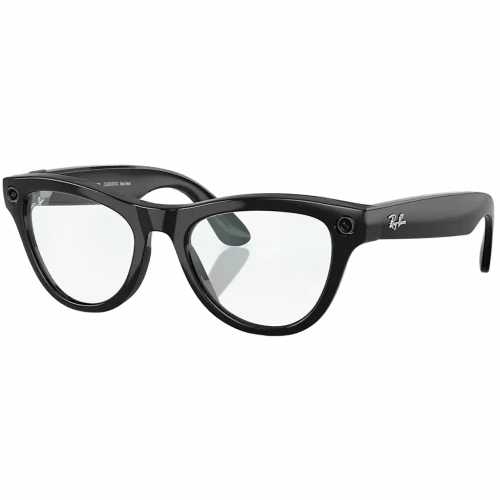 Ray-Ban Meta Skyler Standard - Shiny Black / Clear (RW4010 601/SB 52-20)