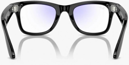 Ray-Ban Meta Wayfarer Shiny Black Frame Clear Lenses (RW4008 601/SB 53-22)