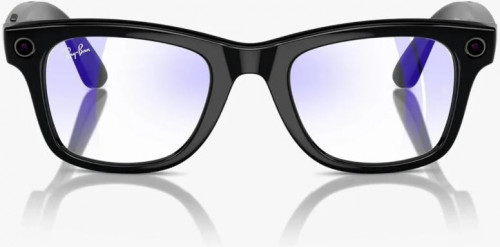 Ray-Ban Meta Wayfarer Shiny Black Frame Clear Lenses (RW4008 601/SB 53-22)