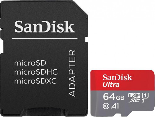 SanDisk 64 GB microSDXC UHS-I A1 Class 10 Ultra (SDSQUAB-064G-GN6MA)