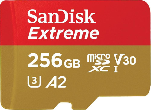 SanDisk 256 GB microSDXC UHS-I U3 V30 A2 Extreme (SDSQXAV-256G-GN6MN)